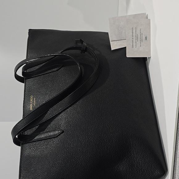 NWT's ✅ Jimmy Choo Grainy Calf Leather Bag NWT Authenticity - Picture 9 of 12